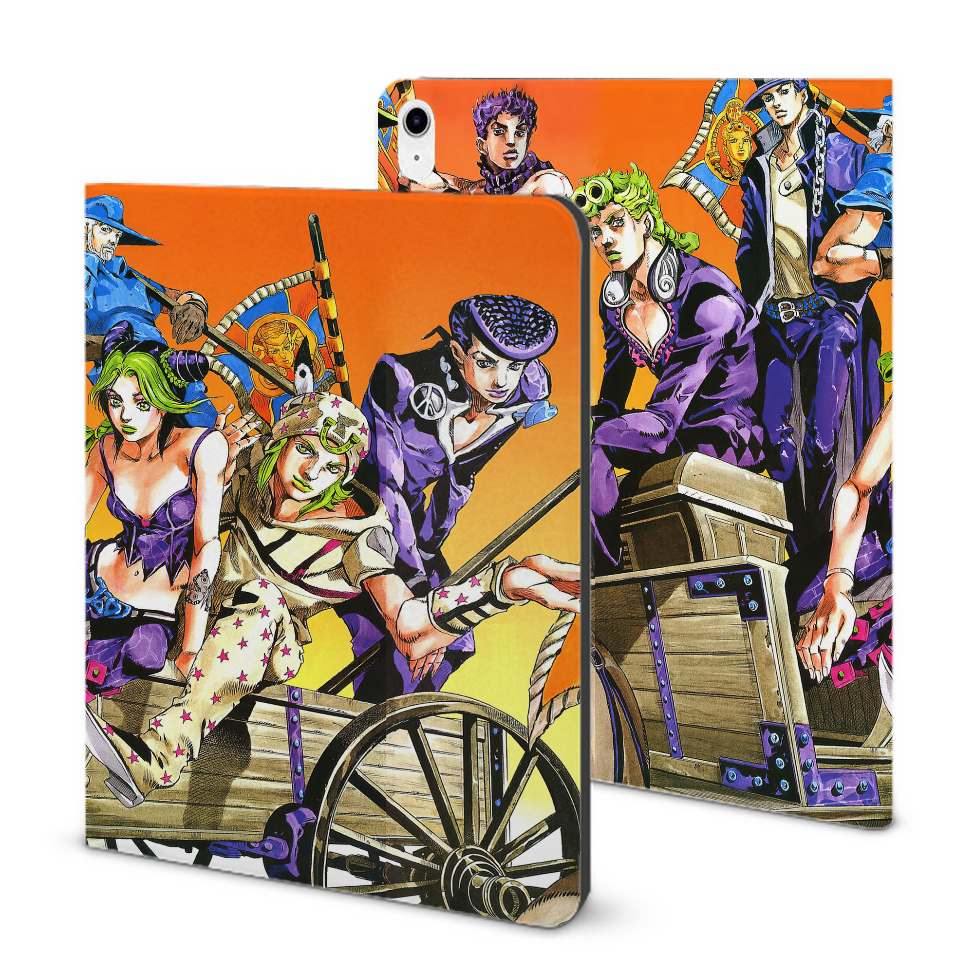 （画像用） ジョジョの奇妙な冒険 JoJo's Bizarre Adventure IPad ケース ブック型 PUレザー TPU 耐衝撃 軽量 薄型 ペン収納なし 全面保護 IPad 各モデル対応